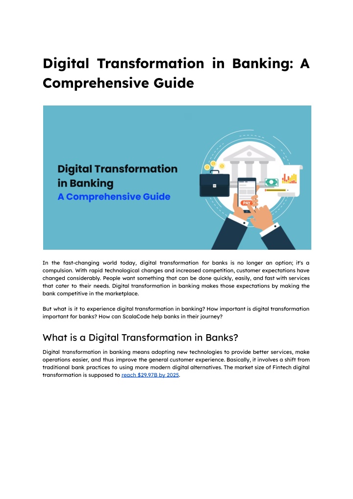 digital transformation in banking a comprehensive