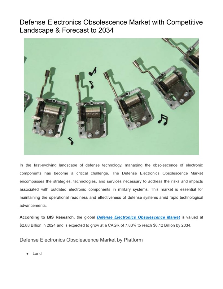 defense electronics obsolescence market with