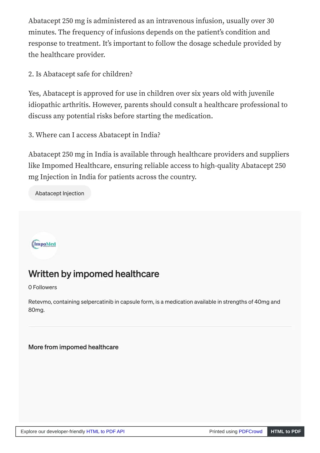 abatacept 250 mg is administered