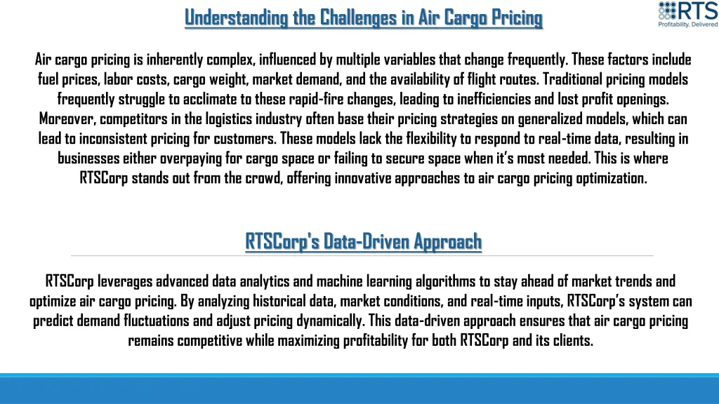 understanding the challenges in air cargo pricing