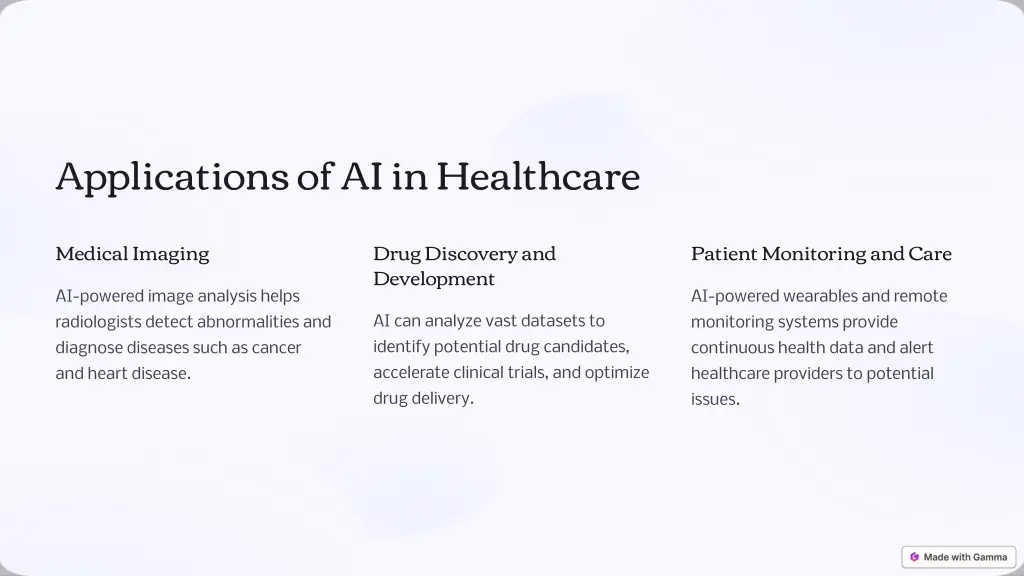 applications of ai in healthcare