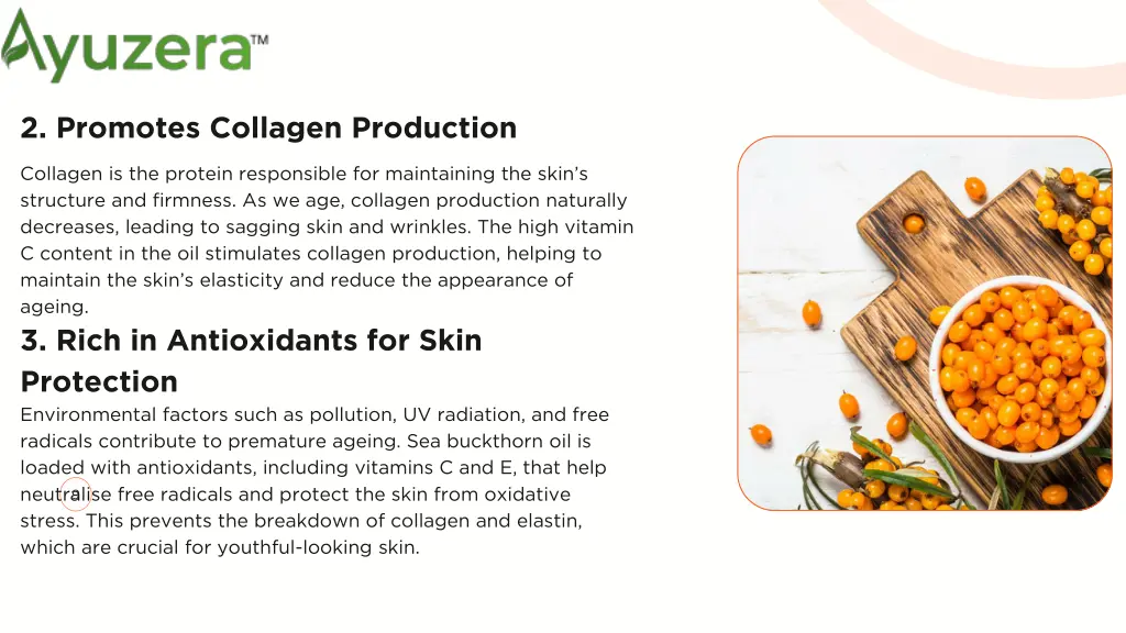 2 promotes collagen production