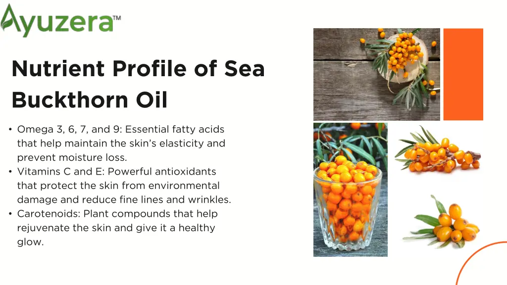 nutrient profile of sea buckthorn oil