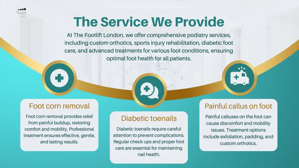 the service we provide at the footlift london