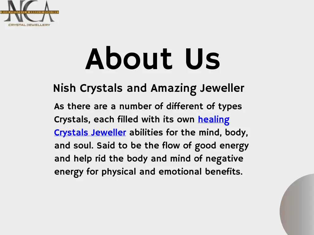 about us nish crystals and amazing jeweller