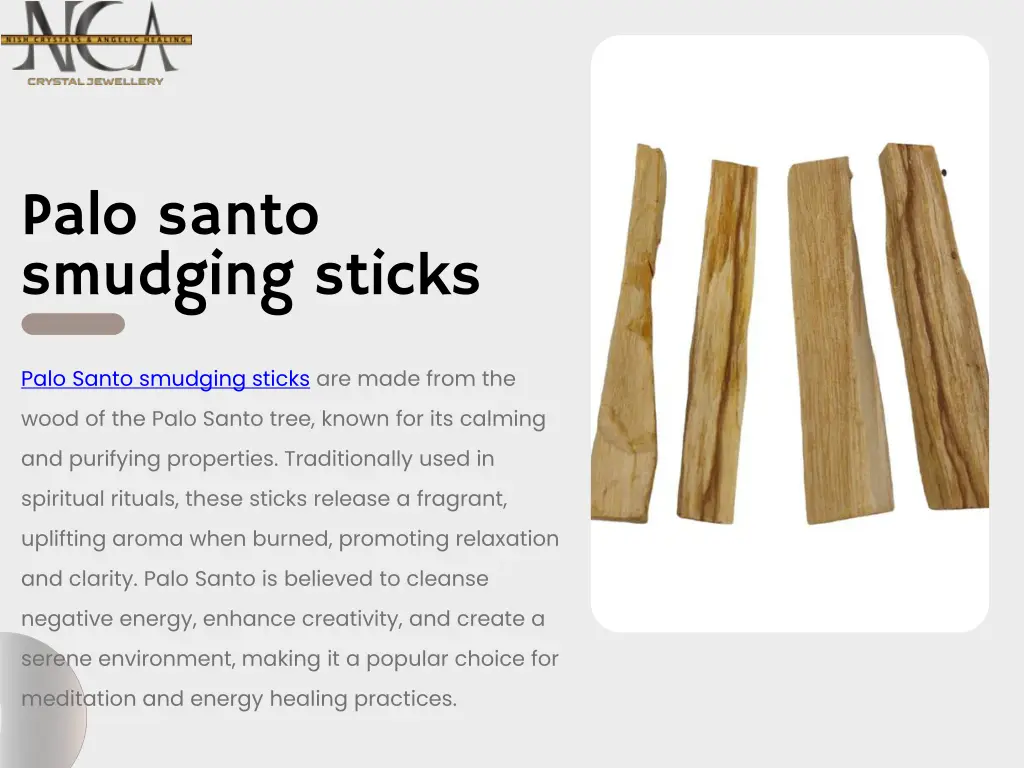 palo santo smudging sticks