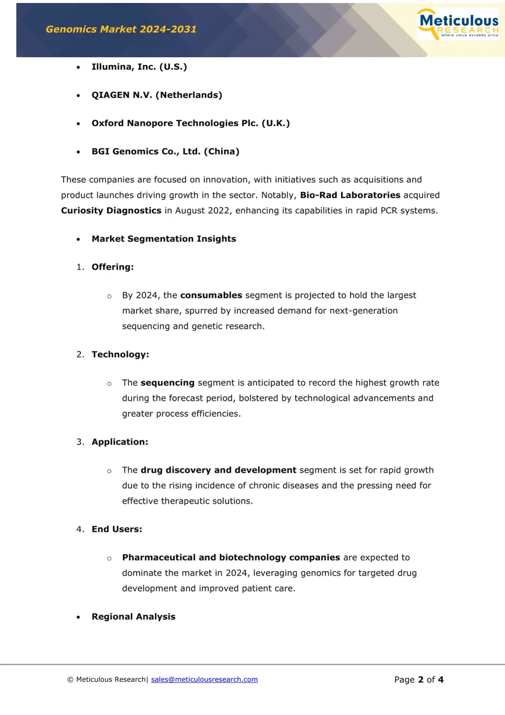 genomics market 2024 2031 1