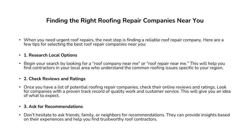 finding the right roofing repair companies near