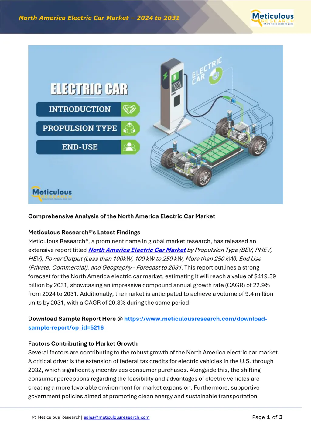 north america electric car market 2024 to 2031