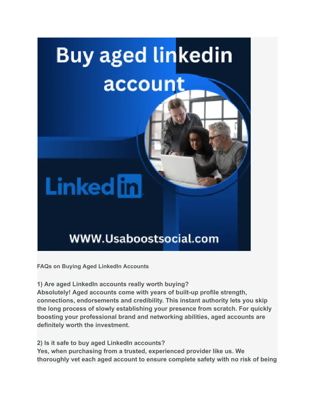 faqs on buying aged linkedin accounts