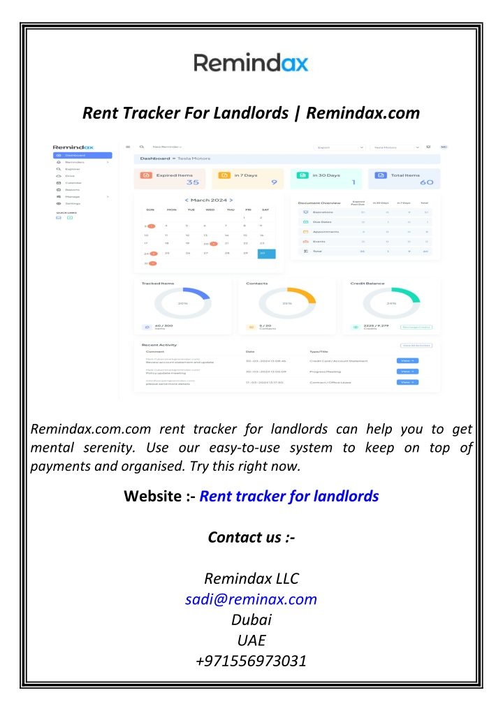 rent tracker for landlords remindax com