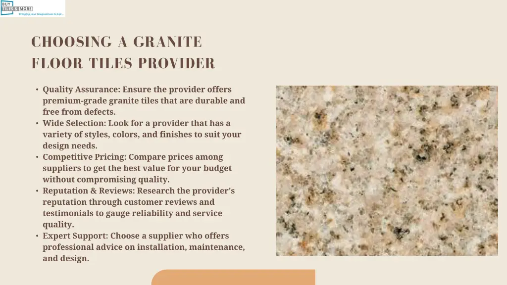 choosing a granite floor tiles provider