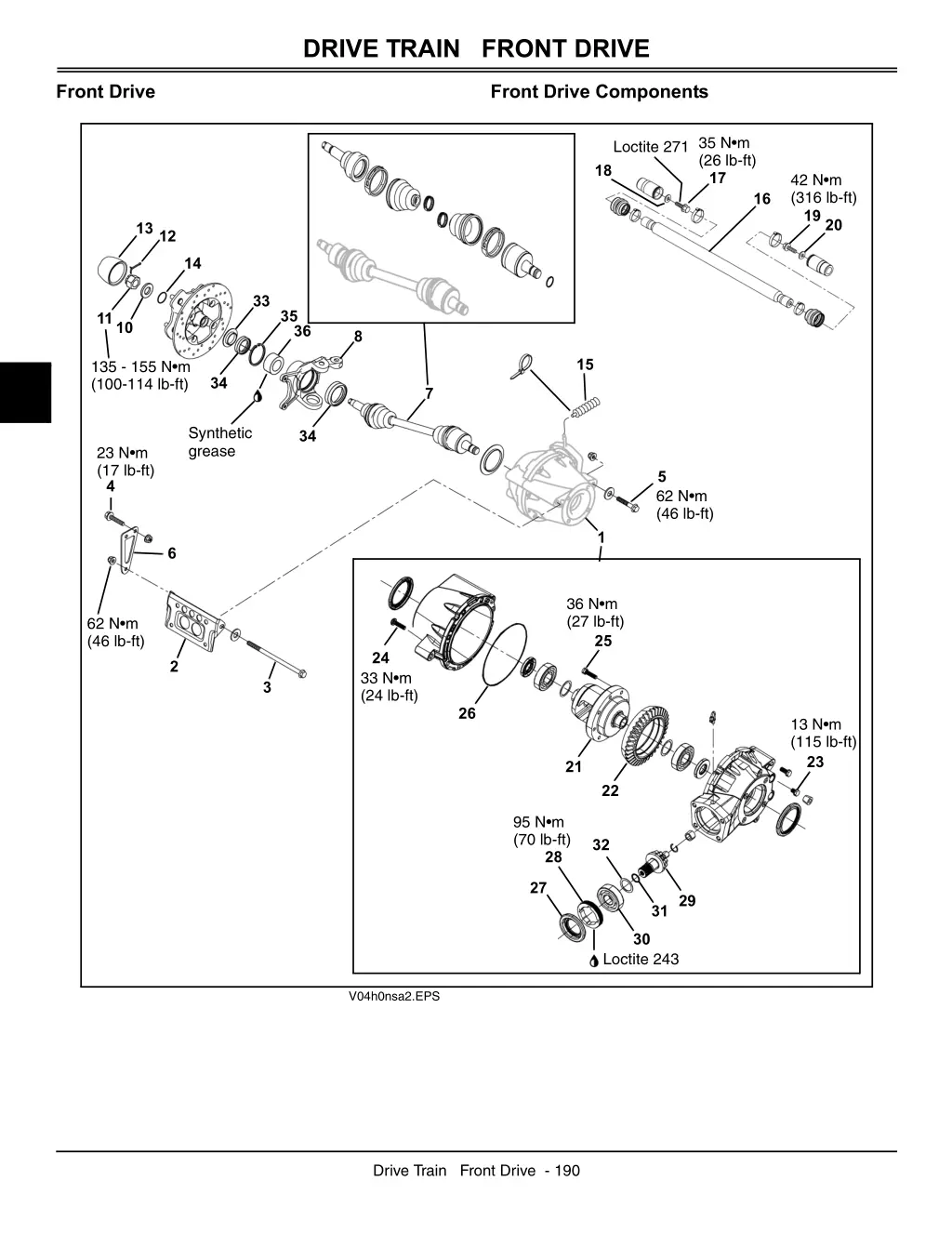 drive train front drive