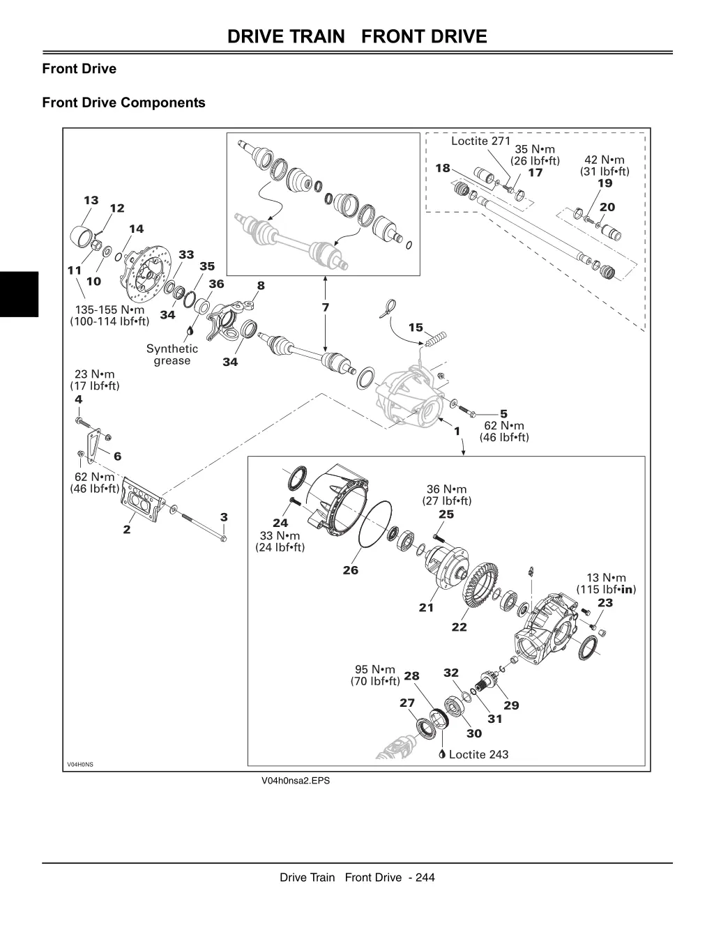 drive train front drive