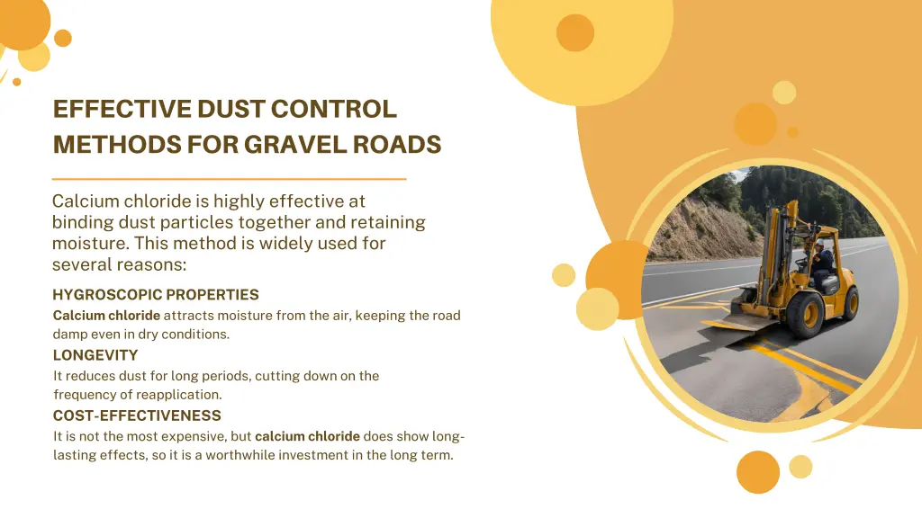 effective dust control methods for gravel roads