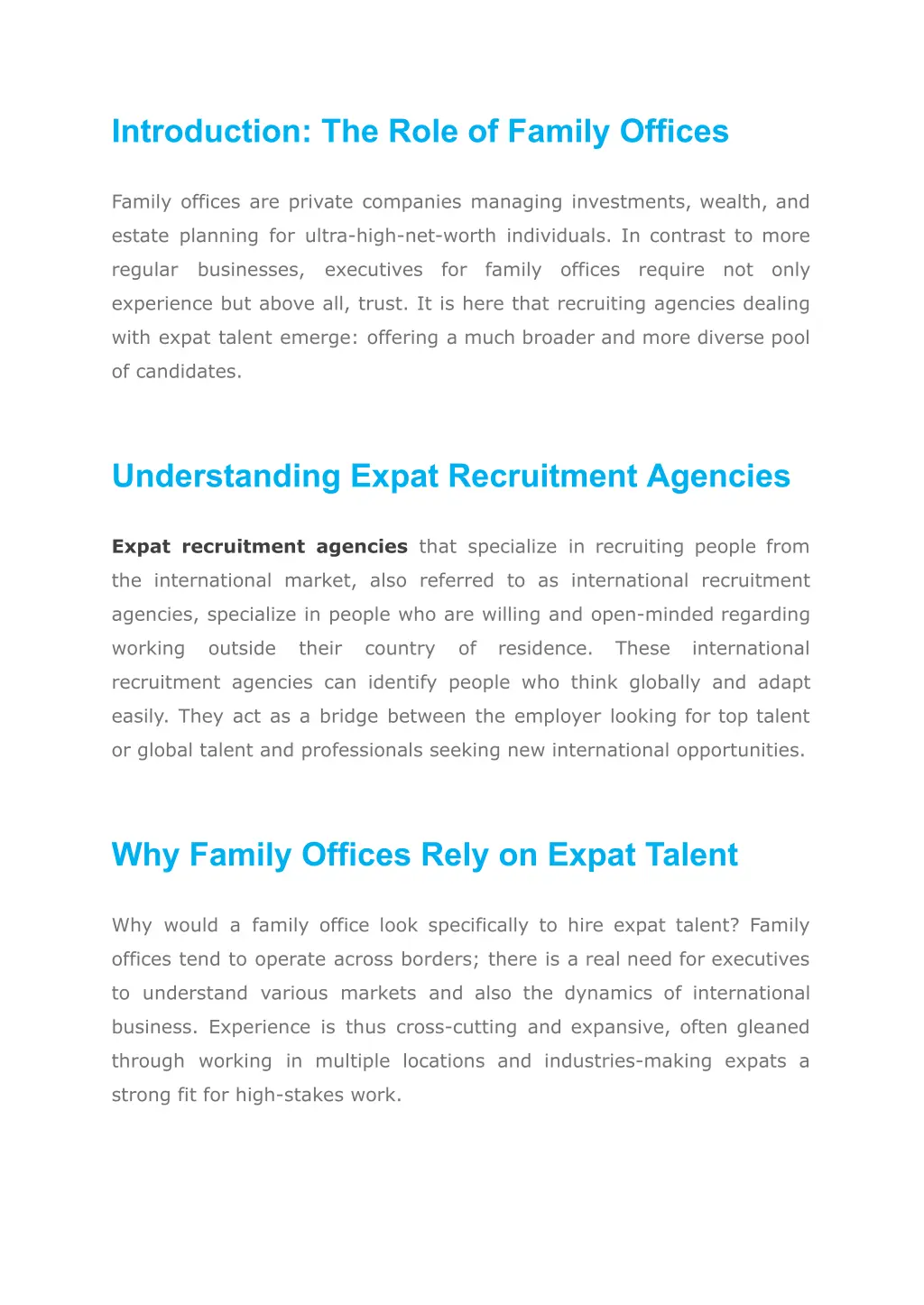 introduction the role of family offices