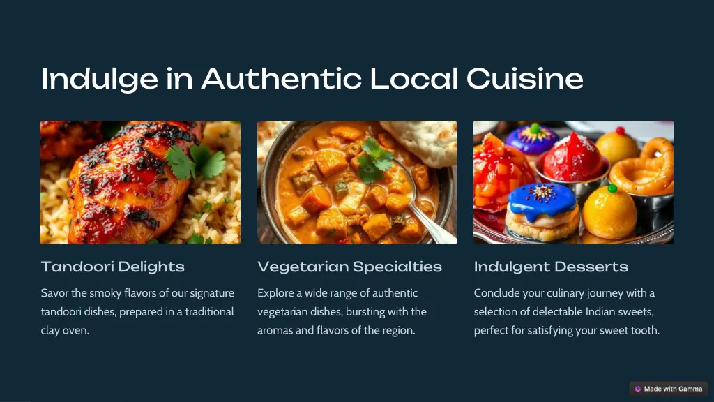 indulge in authentic local cuisine