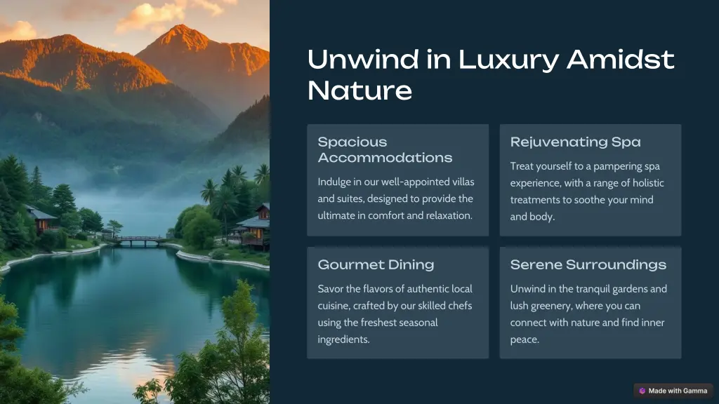 unwind in luxury amidst nature