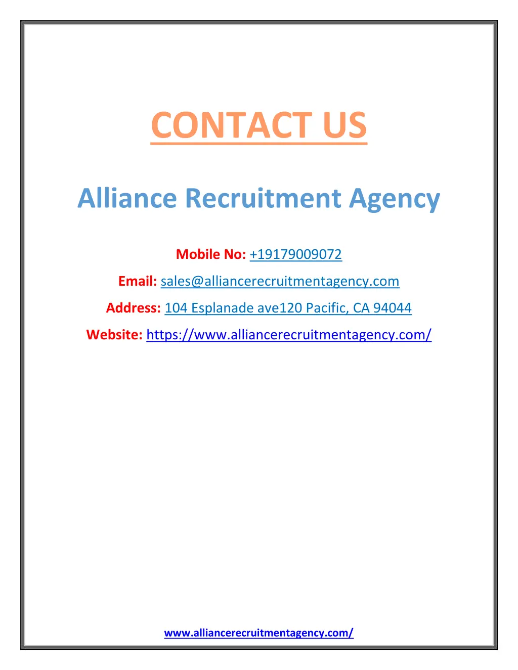 contact us