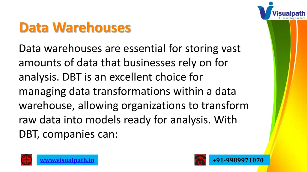 data warehouses