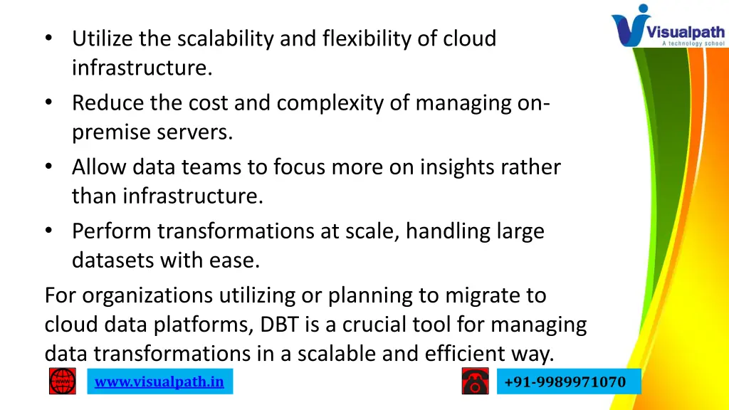 utilize the scalability and flexibility of cloud