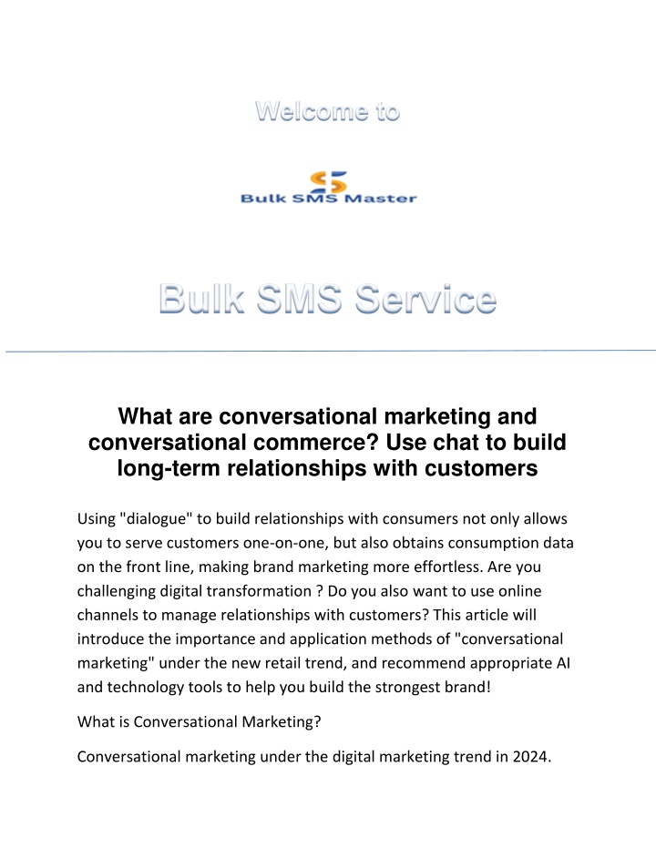 what are conversational marketing