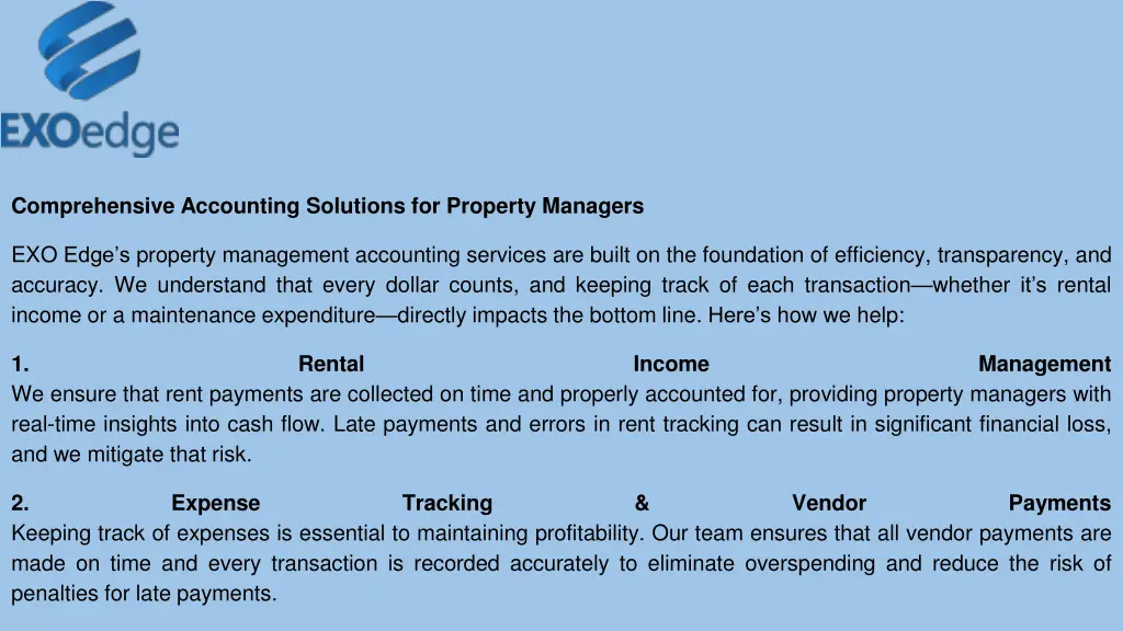 comprehensive accounting solutions for property