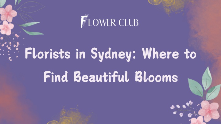 florists in sydney where to find beautiful blooms