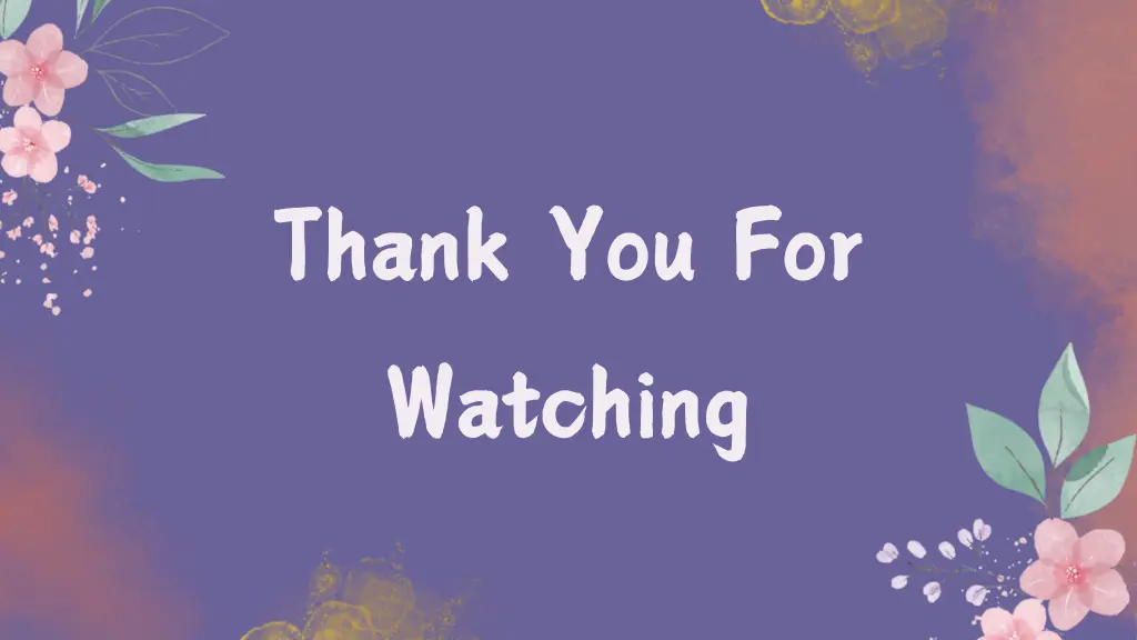 thank you for watching