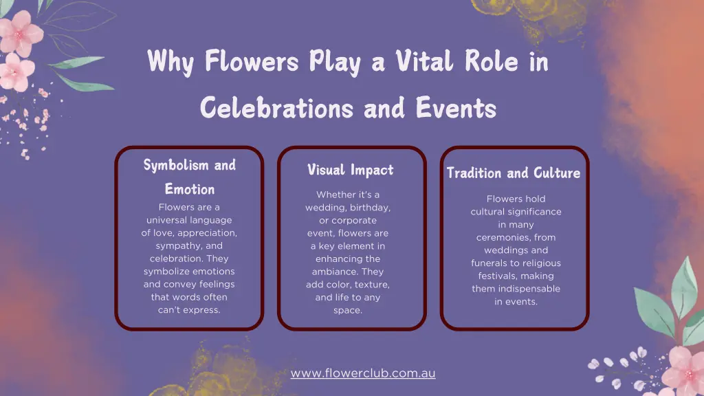 why flowers play a vital role in celebrations