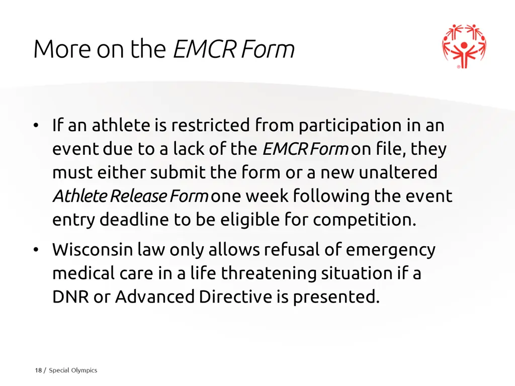 more on the emcr form