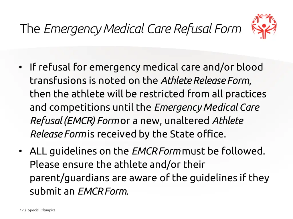the emergency medical care refusal form