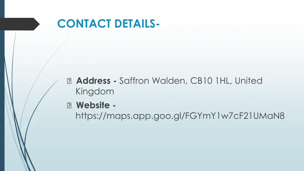 contact details