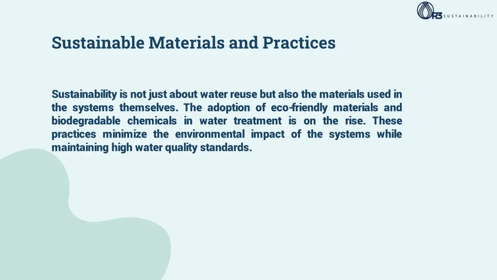 sustainable materials and practices