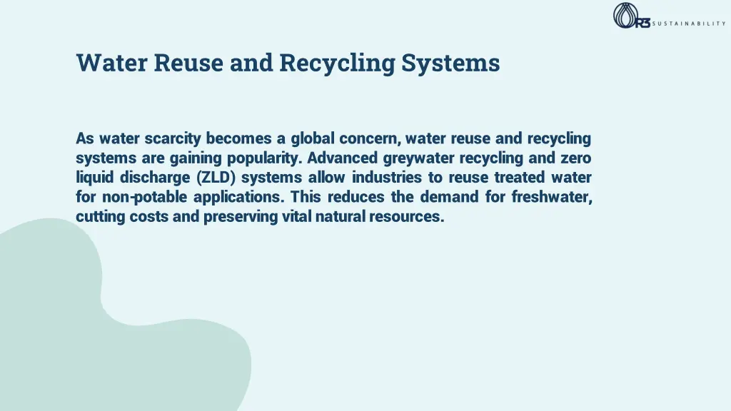 water reuse and recycling systems