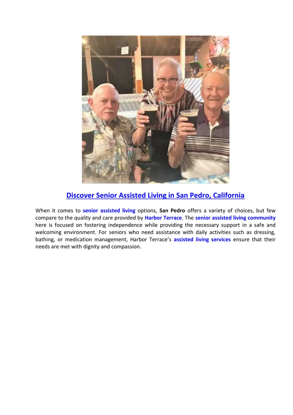 discover senior assisted living in san pedro