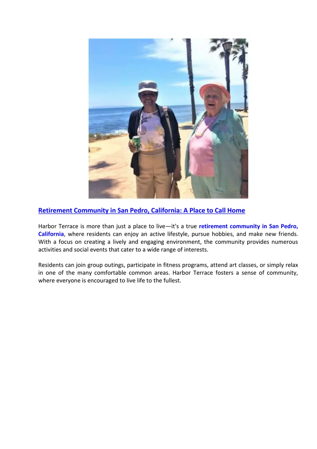 retirement community in san pedro california