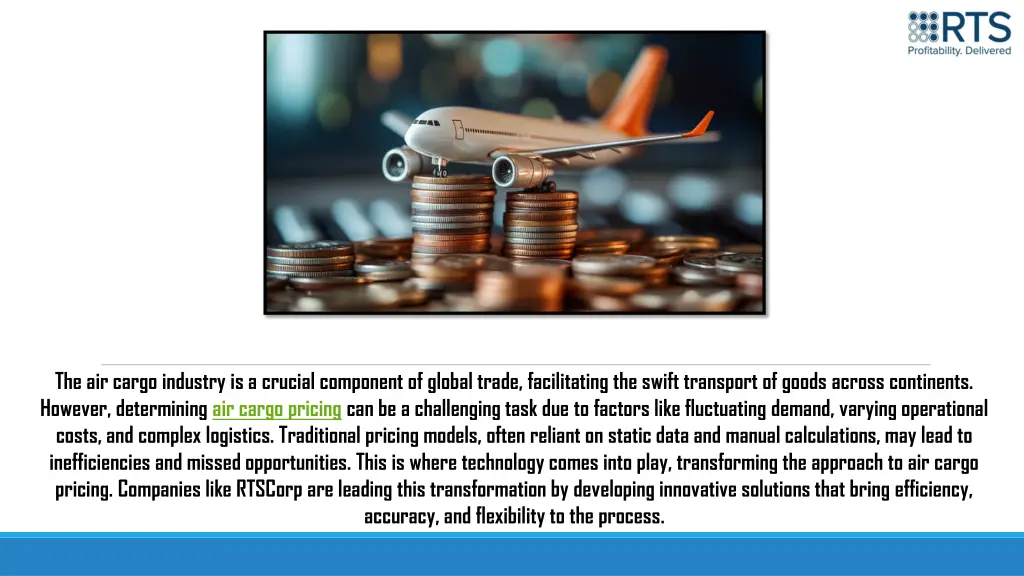 the air cargo industry is a crucial component