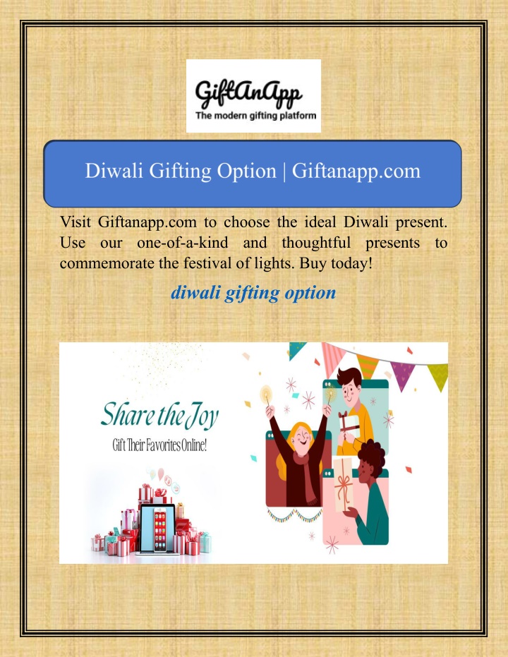 visit giftanapp com to choose the ideal diwali