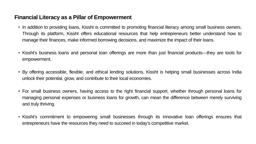 financial literacy as a pillar of empowerment