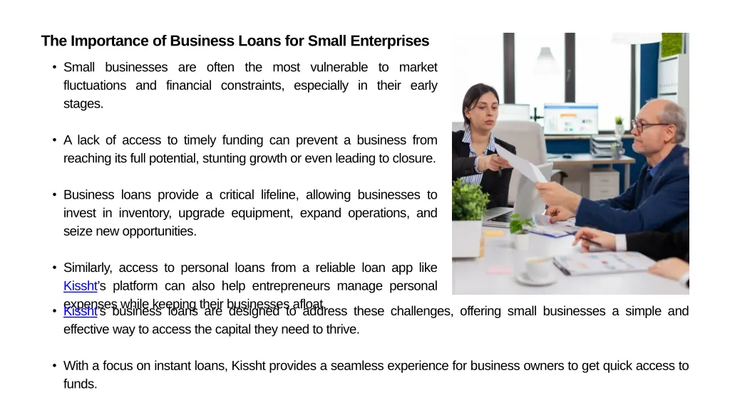 the importance of business loans for small