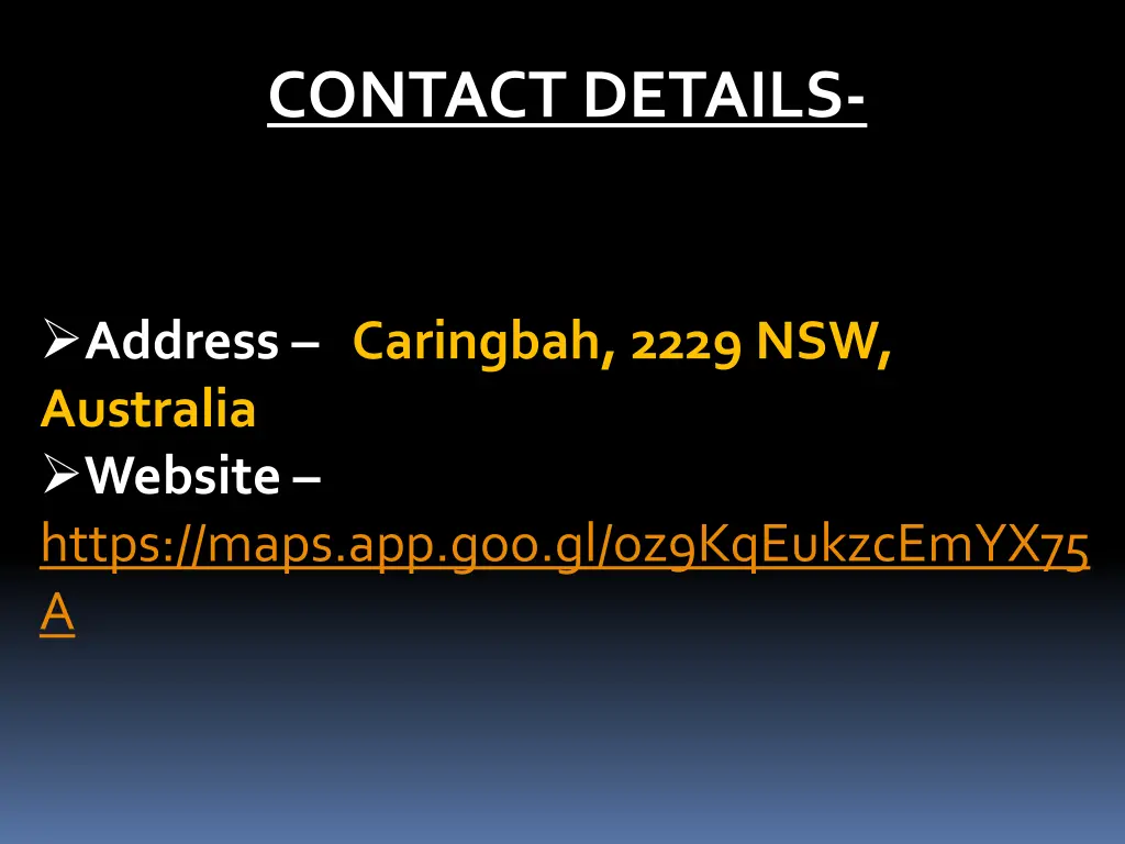 contact details