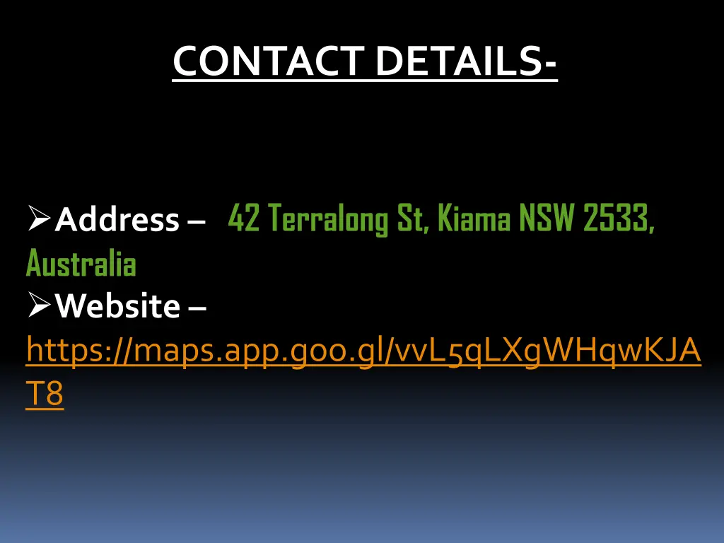 contact details