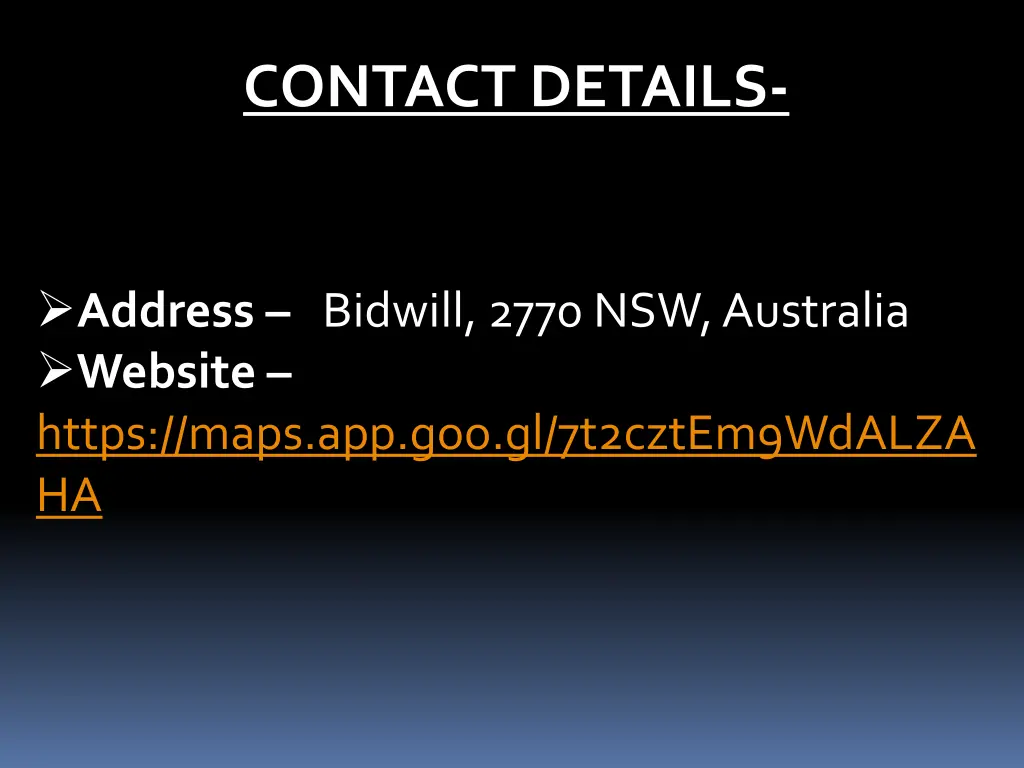 contact details