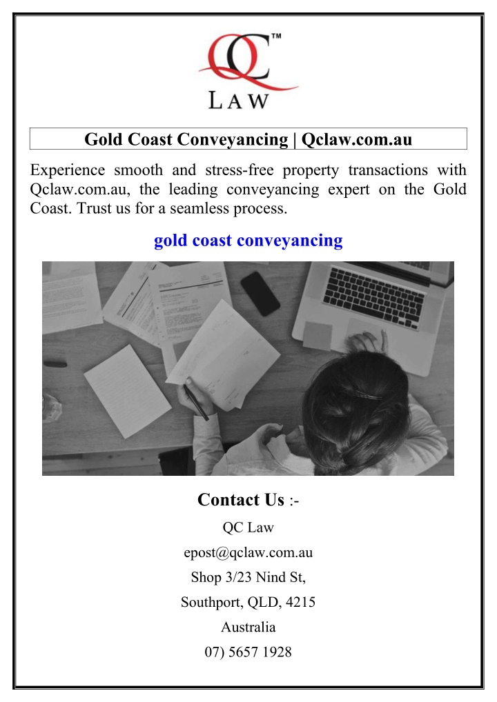 gold coast conveyancing qclaw com au