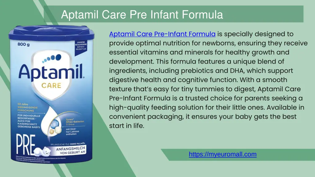 aptamil care pre infant formula