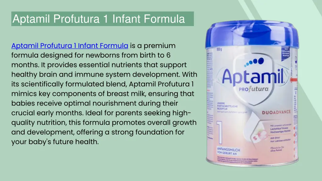 aptamil profutura 1 infant formula