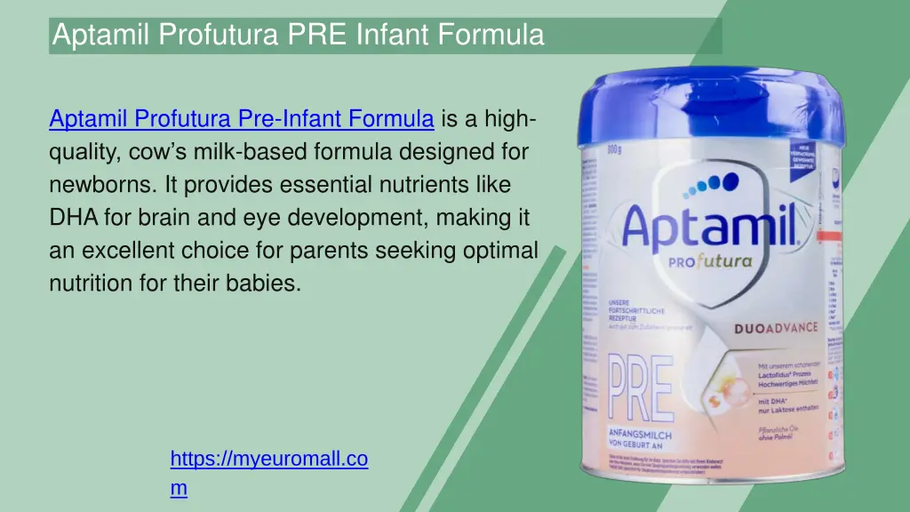 aptamil profutura pre infant formula