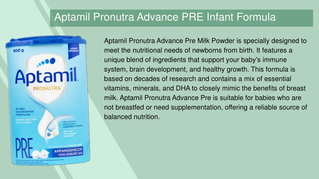 aptamil pronutra advance pre infant formula