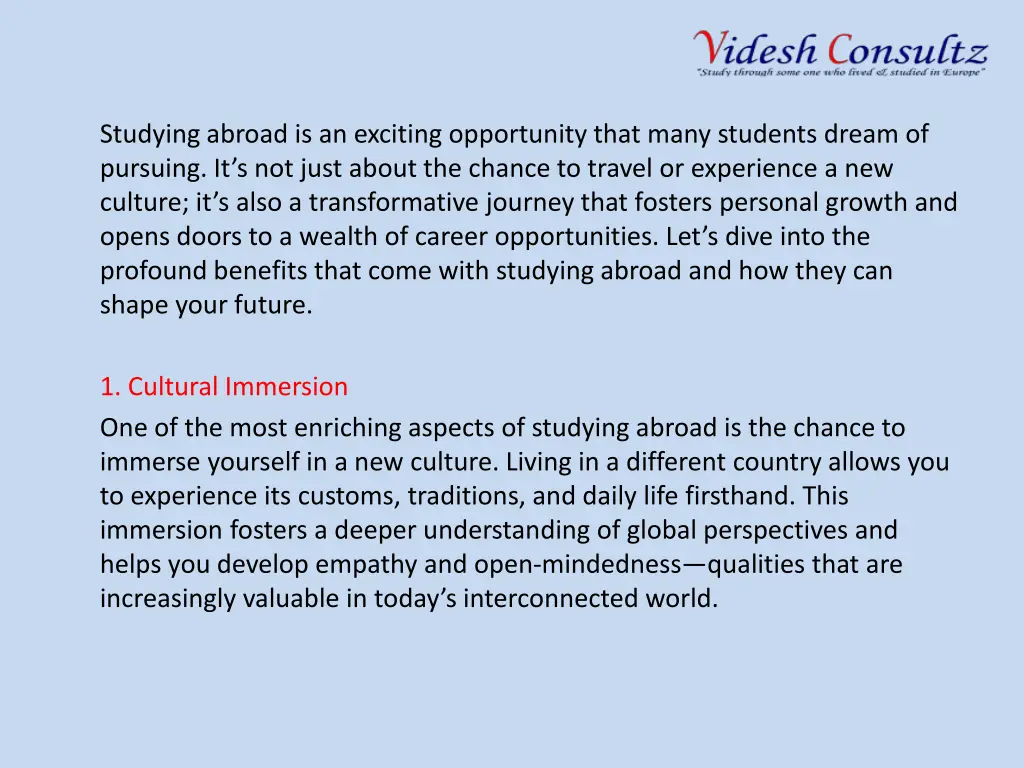 studying abroad is an exciting opportunity that